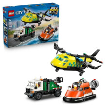 LEGO City 3-in-1 60505 Vliegtuig, Hulpvoertuig en Modulair Hovercraft - Speelgoed 7 jaar