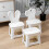 Lightweight Folding Cartoon White Step Stool with Handle for Children M 5