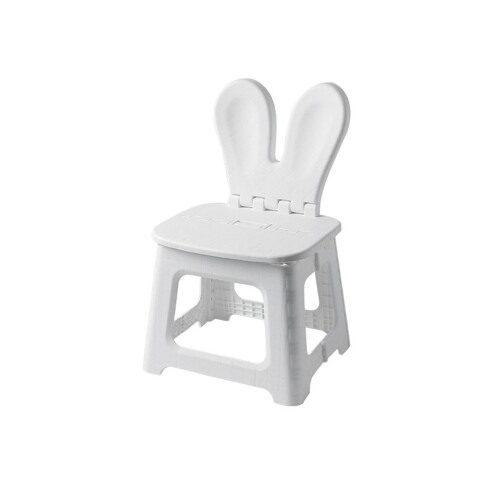 Lightweight Folding Cartoon White Step Stool with Handle for Children M 1