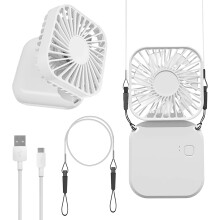 Silent Companion, Portable Fan with Low Noise Technology, Adjustable Neck Fan for Hands-Free Use, Rechargeable for Convenience