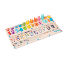 Jucărie interactivă pentru copii mici, labirint magnetic Montessori pentru culori și numere, jocuri educative de numărare și potrivire,