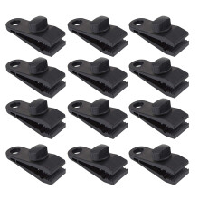 Clip per teloni con design a morsetto a coccodrillo, corde elastiche con sfera per campeggio all'aperto, materiale composito resistente alle