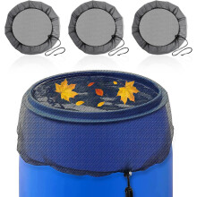 Tank Protector for Outdoor Garden, Water Collection Buckets Cover with Fine Mesh for Debris-Free Storage, Harvesting Tool for Rain Barrels (Set of 3)