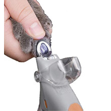 Ferramenta de higiene para animais de estimação, cortador de unhas iluminado com cabo ergonômico, coletor de unhas com aumento e luzes LED