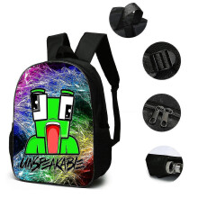 Lancheira portátil, conjunto de mochila com estampa de desenho animado e estojo para lápis, mochilas de viagem com alças de ombro ajustáveis e