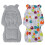 Baby Pushchair Seat Liner  Thickened Reversible Stroller Insert Mat Gray 1