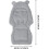 Baby Pushchair Seat Liner  Thickened Reversible Stroller Insert Mat Gray 3