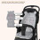 Baby Pushchair Seat Liner  Thickened Reversible Stroller Insert Mat Gray 2
