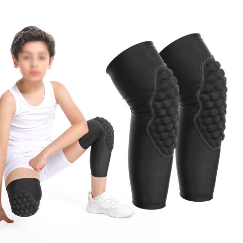 Ginocchiere e gomitiere antiscivolo in EVA per bambini, nero, 39 cm