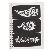99x Kleine Paster Mode Tattoo Schablonen Zeichenvorlagen Stickerbuch Wiederverwendbar