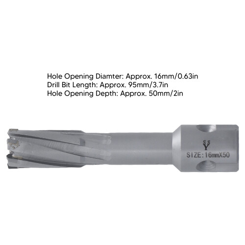 Efficient 16mm Hollow Core Drill Bit 50mm Cutting Depth for Ferrous Metals 2