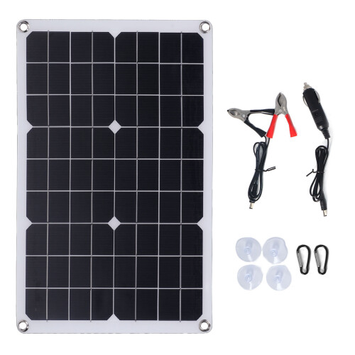 Durable 20W Flexible Solar Panel Charger Kit for Vehicles & Camping 1