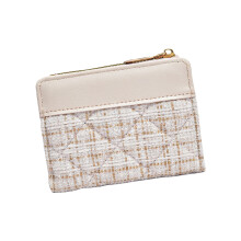 Portefeuille de mode petit portefeuille Compact,-Blanc