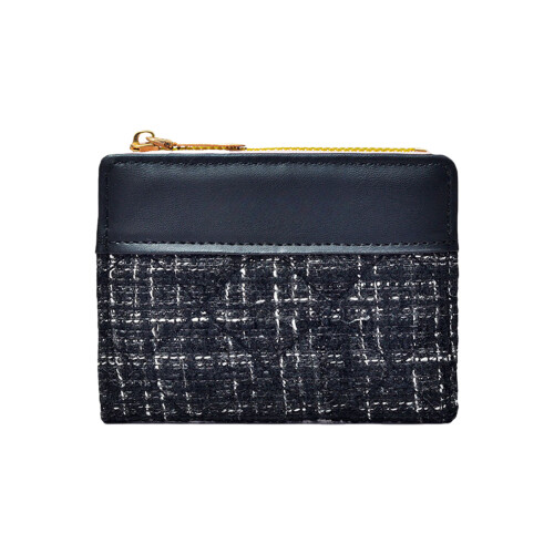 Portefeuille de mode petit portefeuille Compact,-Noir