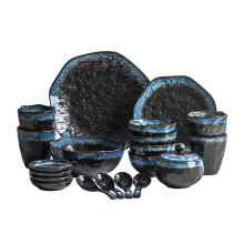 Dinnerware Set, Plates and Bowls, 20 Pieces Porcelain Set, Service for 4