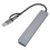 Κόμβος USB πολλαπλών θυρών Κόμβος USB C Κόμβος USB 7in1 Διαχωριστής USB Επέκταση USB 8