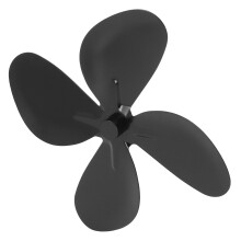 Aluminum Alloy Stove Fan Blade 4 Blades Black 18cm with Hex Wrench