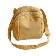 Japanese Design Shoulder Bag Practical Oxfords Fabric-Yellow