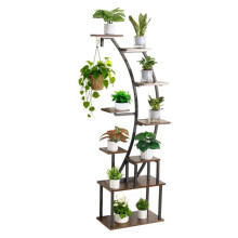 Support Plantes Intérieur - DUOKU - Étagère 9 Niveaux - 160 cm - Lampe de Croissance LED - Métal