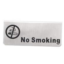 Non-Smoking Desk Logo Indicator, Stainless Steel For Longevity, Suitable For Restaurants And Banquets, Clear And Bold Text, Space-Saving V-Type