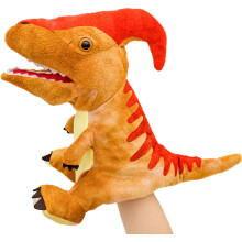 Dinosaurushandpoppen, interactief speelgoed voor kinderen, realistisch uiterlijk met schattig gezichtje en knijpbaar lijfje, stimuleert fantasierijk