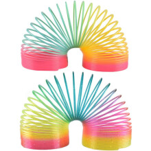 Stressverlichtend speeltje, levendig veelkleurig, gemaakt van stevig plastic met een extra grote spiraalveer, geschikt voor kinderen vanaf 3 jaar.