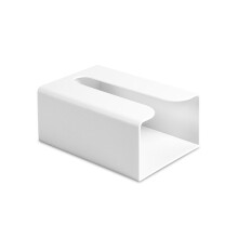 Rectangle Tissue Box Dispenser, Wall Mounted Napkin Box with Easy Install Self Adhesive for Bathroom And Kitchen, Minimalist Design ABS Material for