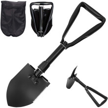 Survival Shovel, Multifunctional Outdoor Tool with High-Carbon Steel Construction, Patented Design for Camping, Hiking, Fishing, Auto Emergency,