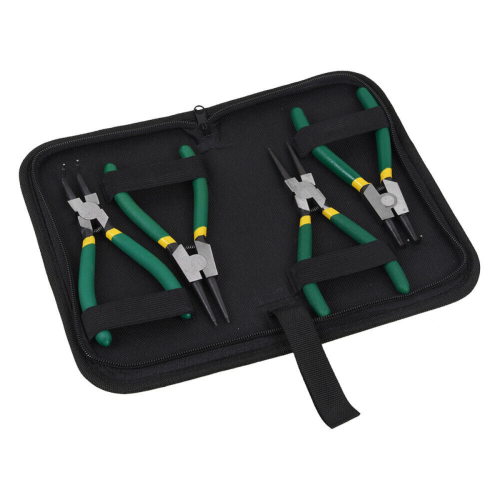 Heavy Duty Circlip Pliers Kit, Snap Ring Pliers Set For Internal External Applications, Comfortable Reliable Tools With Fine Tips Precision Spring