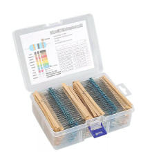 Metalfilmmodstande til breadboard-eksperimenter, modstandssortimentssæt, 1% tolerance, lav temperaturkoefficient, præcisionsmodstande med høj