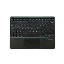 Tastiera wireless Bluetooth ultra sottile, con magnete in lega di alluminio per un'ampia compatibilità con diversi dispositivi, nera (trackpad