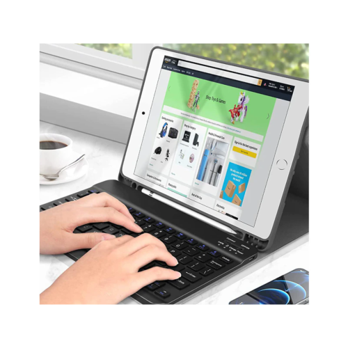 Ultra Slim Wireless Keyboard with Multi-Gesture Touchpad for Bluetooth Devices, Rechargeable Battery Ensures Long-Lasting Performance for Mobile Work 2