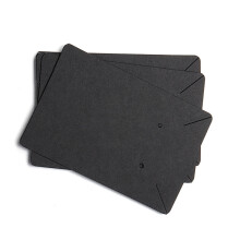 100 Stück schwarze Kraftpapier-Ohrringkarten 6x9cm mit 100 OPP-Beuteln