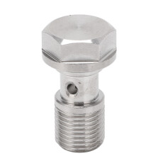 7/16 Zoll‑24 Edelstahl‑Banjo‑Bolzen mit 1,5 mm Beschränker für Brems-, Kupplungs- und Turboflüssigkeitsleitung