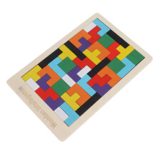 3D-Russische Blöcke, 1 Set, 27x18x1 cm, Bunt