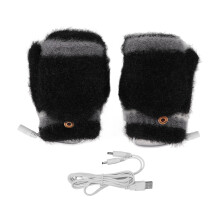 Elektrisch beheizbare Handschuhe, komfortable, USB-betriebene, fingerlose Gaming- und Schreibhandschuhe zum Skifahren, Radfahren und Wandern,