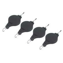 4 pièces Crochets Rétractables pour Poussette, Panier de Rangement en Plastique, Poulie, Porte-objets
