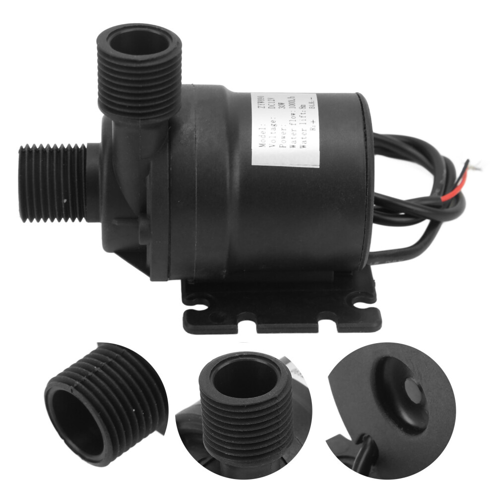 Water Pump 12V Brushless 30W Low Noise 8M Lift For Fountain Aquarium & Home Use 7901381117857