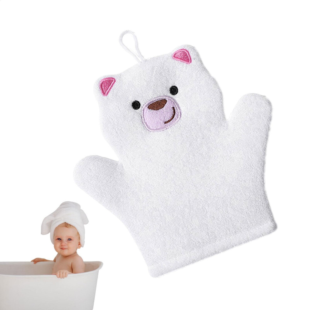 Kids Bath Mitt  Cute Cartoon Bath Sponges  Toddler Body Bath Brush, Soft Scrub Shower Mittens