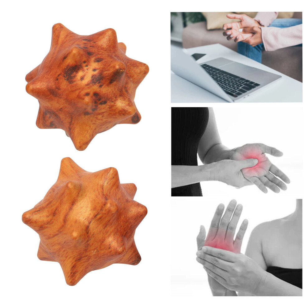 Portable Wooden Spiky Massage Balls for Hand Relaxation & Body Relief