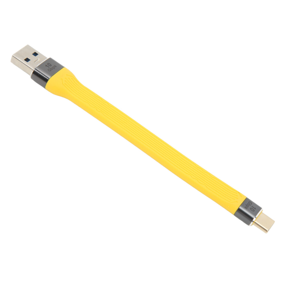 Usb C To Usb Data Cable 10Gbps 5A 13.8Cm Flexible Fpc For Work & Travel Yellow 8751372576830