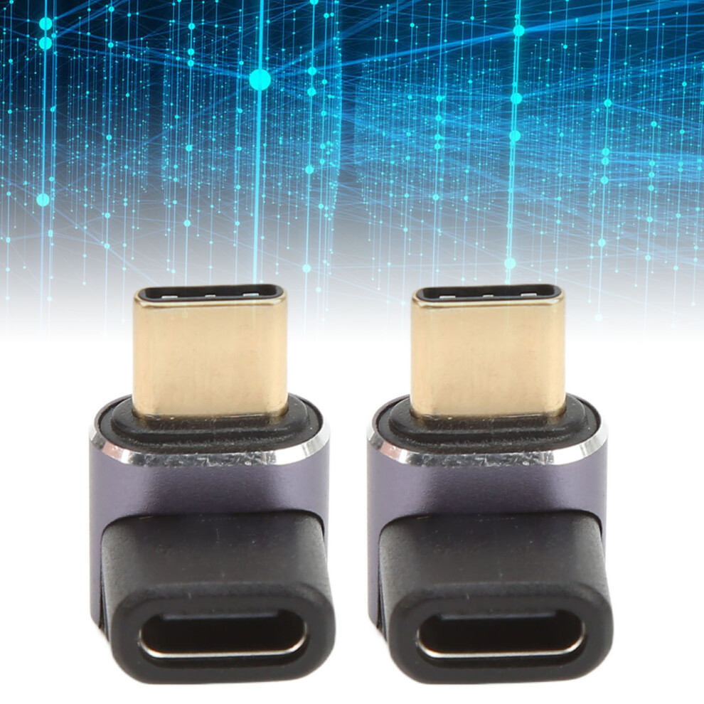 90 Usb C Adapter 40Gbps 100W Aluminum Alloy Right Angle, Compact Size 9391372576950