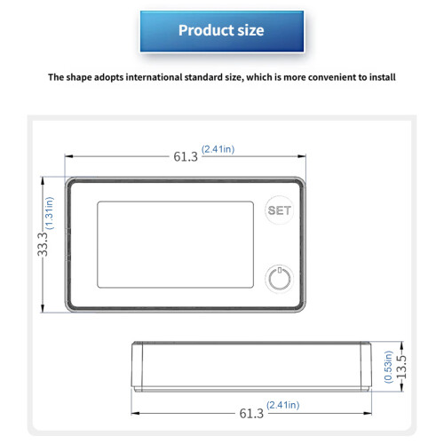 Klare digitale LCD-Spannungswächter für-blauer Bildschirm 1