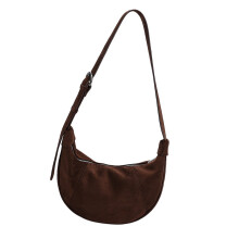 Petits sacs Hobos pour femmes, sac à main à bandoulière en-Café