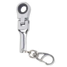 Flexibler Ratschenschlüssel-Schlüsselanhänger, 10 mm,-M Silber