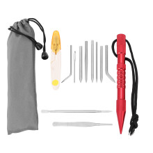 Versatile Paracord Tools, Stainless Steel Knotter for Diy Handcraft Accessories, Including Marlin Spike Set and Leather Weaving Kit, Portable Waterpro