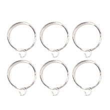 Curtain Enhancers, Metal Drapery Ring with Micro Opening Design, Keeps Yarn Tension Consistent for Adjustable Curtain Rods, Rust-Proof Silver Tone,