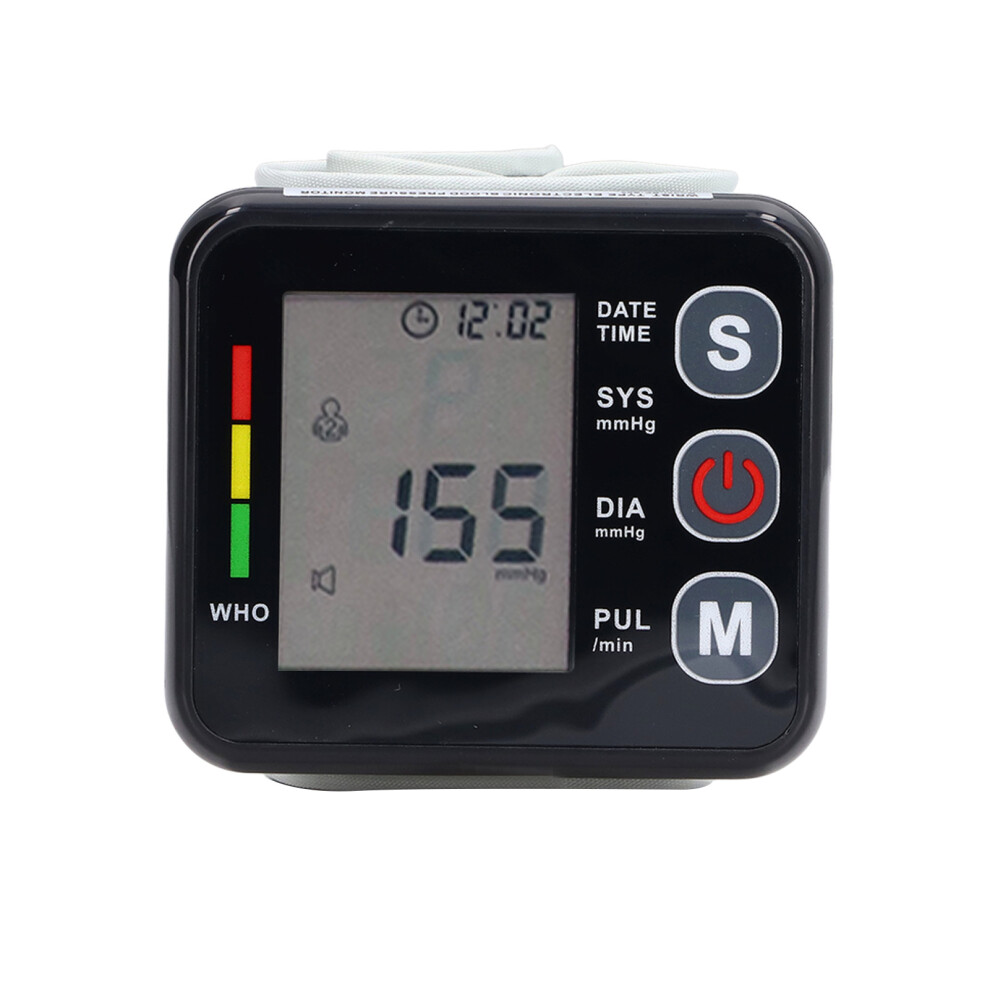 High Precision Wrist Blood Pressure Monitor, Automatic Dual User Memory, Large Lcd Display, Adjustable Wrist Cuff, High Blood Pressure Alert, For