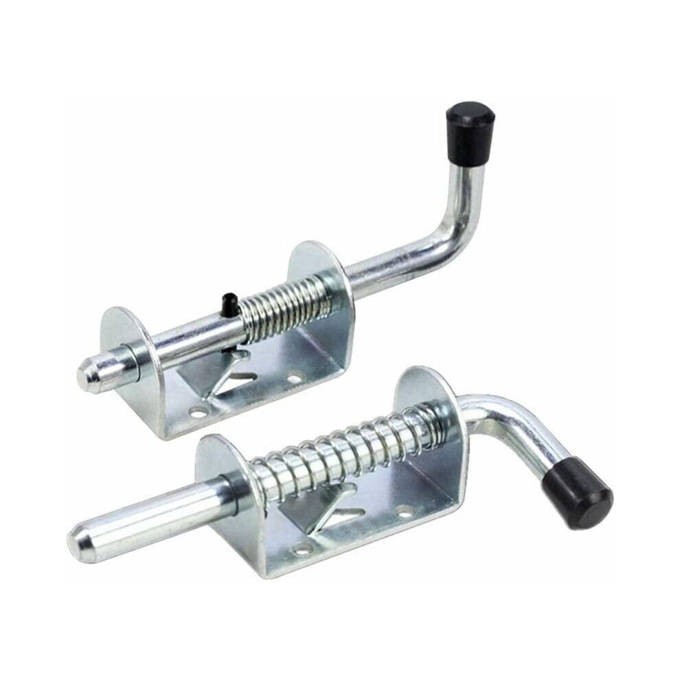 Barrel Bolt Lock For Enhanced Security, Spring Loaded Latch With Ergonomic Handle, Durable Industrial Spring Latch For Barn Door Gate, Metal 9358999445625