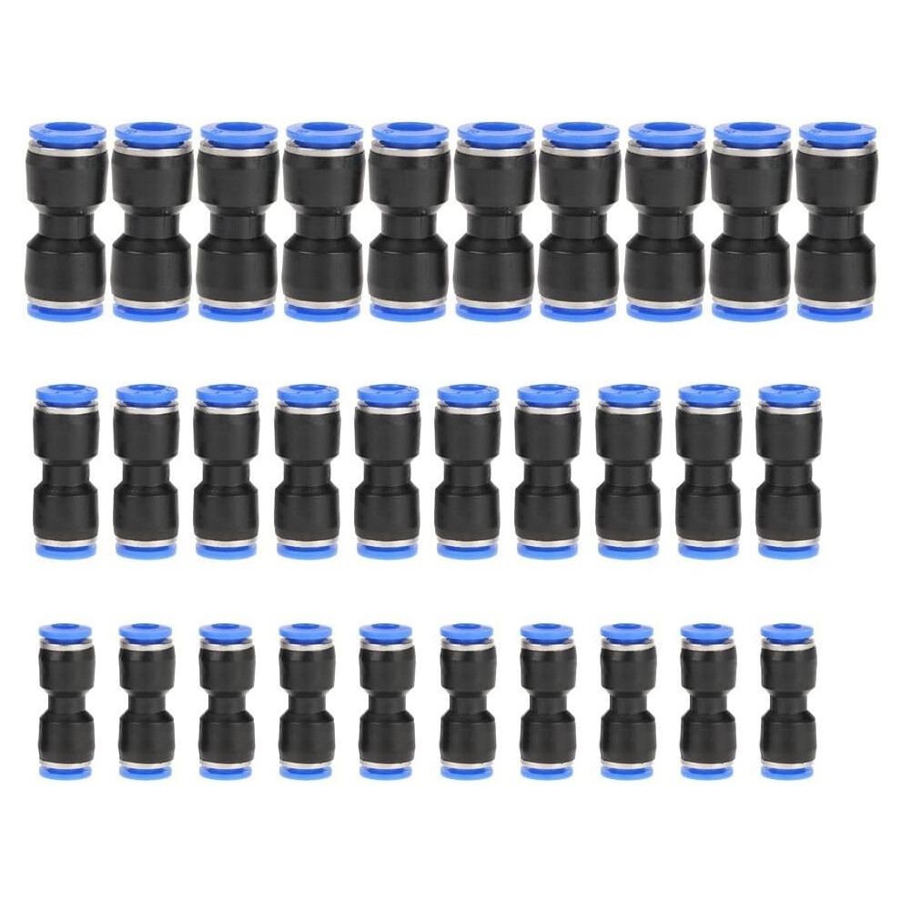 Professional Air Tool Fittings, Straight Push Connectors For Quick Connect Solutions, Pneumatic Connectors With Elliptical Release Ring For Easy 9169997464231